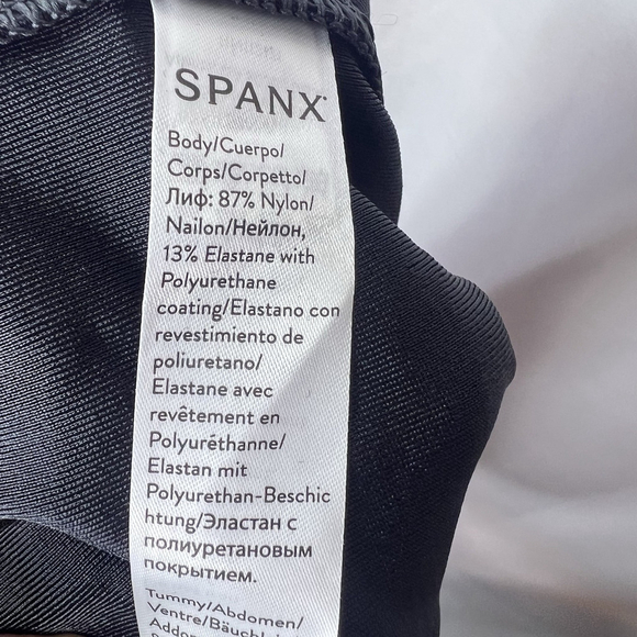 Spanx Mama Maternity Faux Leather High Waisted Leggings Very Black L Stretch - Picture 10 of 12